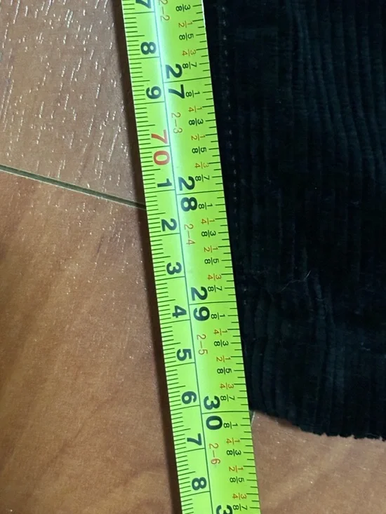 Carhartt WIP Black Corduroy Straight-Leg Pants with Logo Patch - Picture 6 of 7